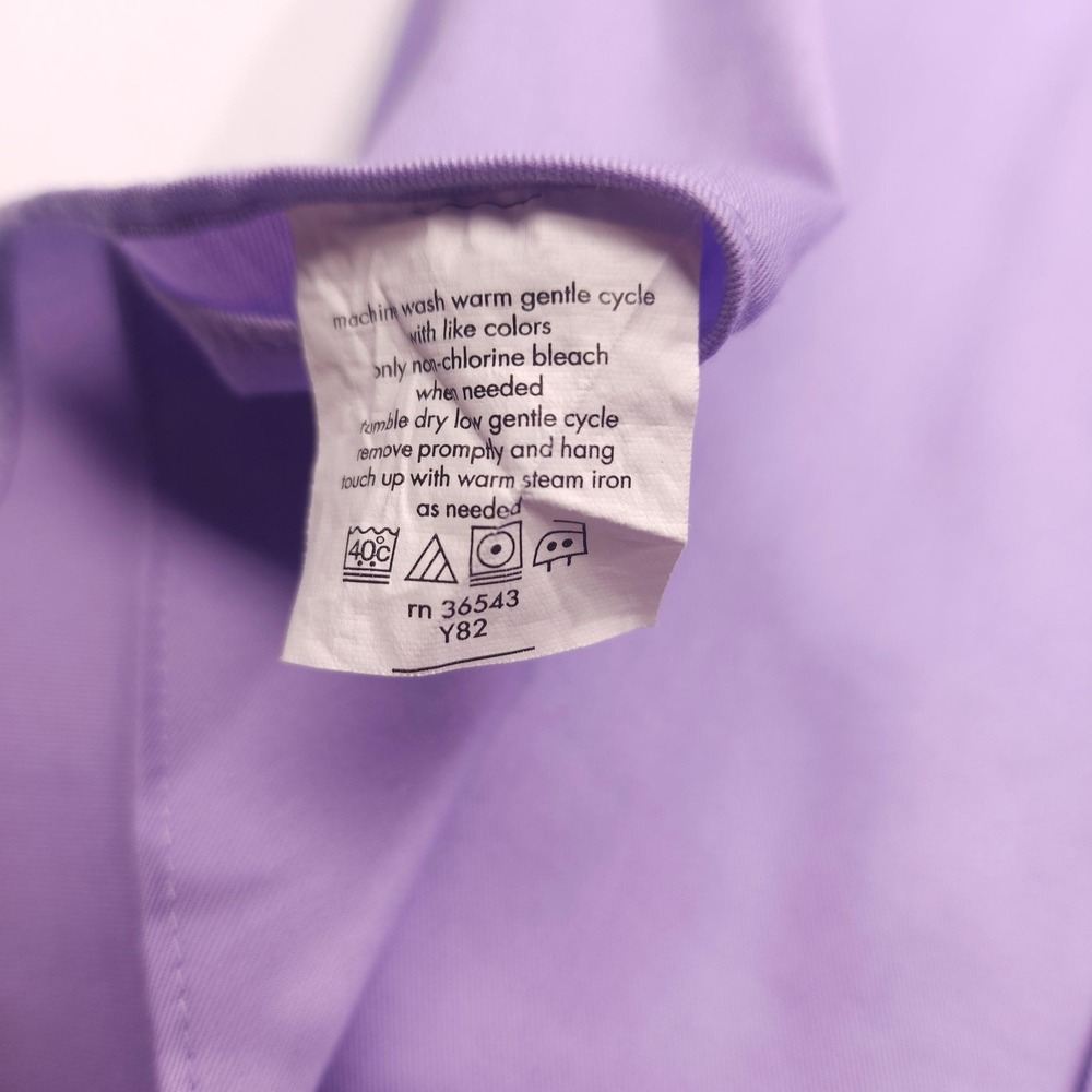 Kenneth Cole Non Iron Dress Shirt Men L Purple - Picture 5 of 8